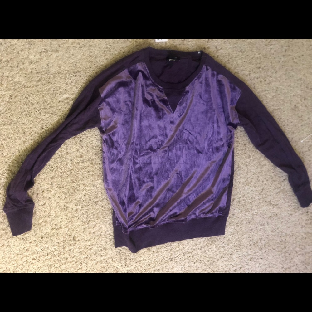 Velvet-Panel Top Alfani Macy’s XS